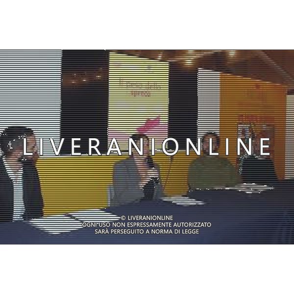 IMOLA 27 10 2025 BACCANALE 2025 INAUGURAZIONE "IL PESO DELLO SPRECO"TEDx IMOLA NELLA FOTO DA DESTRA SIMONE MONTUSCHI PRES.DELL\'ASSOCIAZONE ESSERE ANIMALI,ALFONSO BOTTIGLIERI PRES.NO SPRECHI,ELISA SPADA VICE SINDACO COMUNE DI IMOLA FOTO GIANNI SANNA-AG ALDO LIVERANI SAS