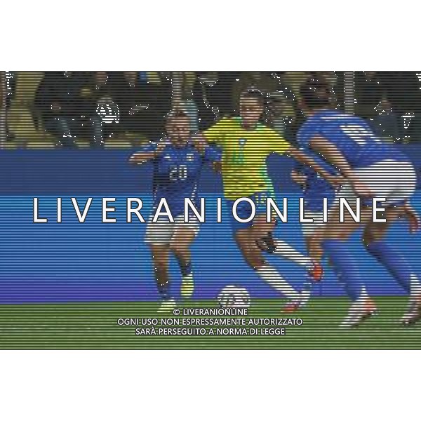 TVRCOR - Italia vs Brasile – Amichevole nazionale Italiana femminile – Stadio Ennio Tardini Parma (PR) 28-10-2025 nella foto Lais Estevam Ribeiro Carvalho e Giada Greggi FOTO ROBERTA CORRADIN-AG ALDO LIVERANI SAS