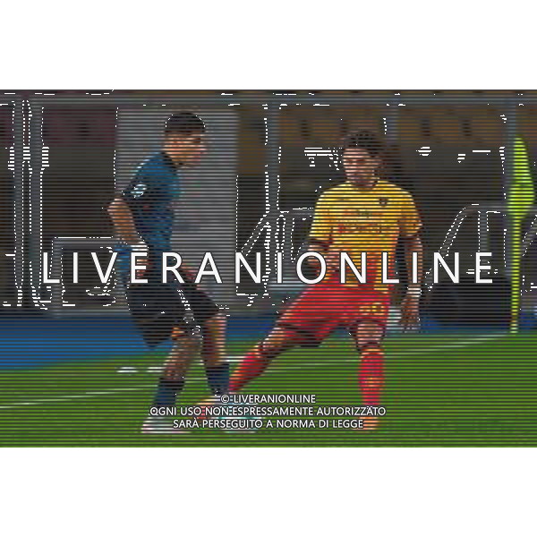 TVEM October 28, 2025 Lecce, Italy - US Lecce vs SSC Napoli - Italian soccer serie A 2025/26 - Via Del Mare Stadium. In the pic: David Neres of SSC Napoli in action against Santiago Pierotti of US Lecce FOTO EMMANUELE MASTRODONATO-AG ALDO LIVERNI SAS