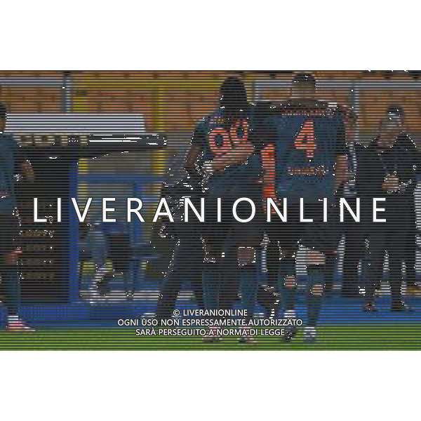 TVPG US Lecce vs SSC Napoli nella foto TVPG US Lecce vs SSC Napoli nella foto Esultanza dopo il gol di Frank Anguissa (SSC Napoli) e Alessandro Buongiorno (SSC Napoli) Lecce (ITA) 28-10 -2025 Stadio “E. Giardiniero” Via del Mare - Nona Giornata Serie A EniLive 2025/26 ©TVPG Pasquale Golia - AGENZIA ALDO LIVERANI SAS