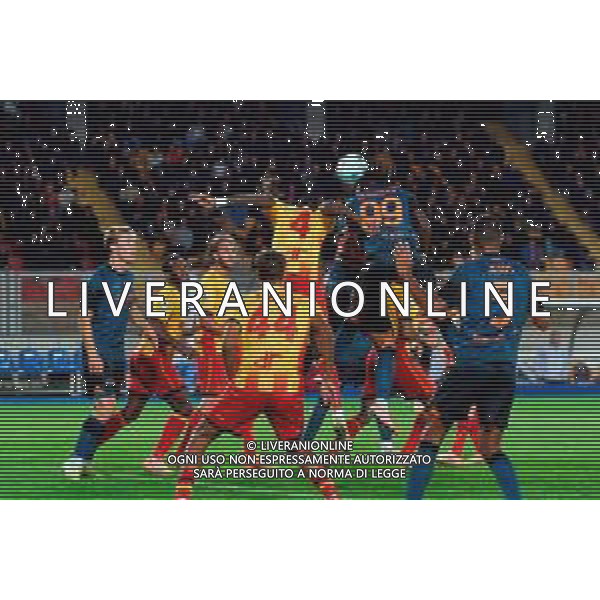 TVEM October 28, 2025 Lecce, Italy - US Lecce vs SSC Napoli - Italian soccer serie A 2025/26 - Via Del Mare Stadium. In the pic: Frank Anguissa of SSC Napoli scores a goal of 0-1 ©TVEM Emmanuele Mastrodonato - AGENZIA ALDO LIVERANI SAS