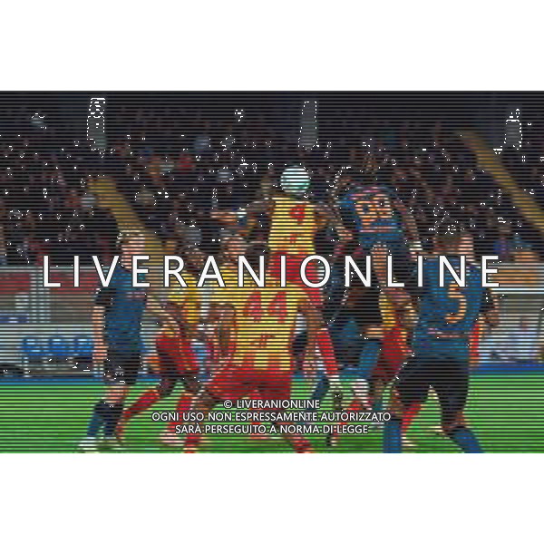 TVEM October 28, 2025 Lecce, Italy - US Lecce vs SSC Napoli - Italian soccer serie A 2025/26 - Via Del Mare Stadium. In the pic: Frank Anguissa of SSC Napoli scores a goal of 0-1 ©TVEM Emmanuele Mastrodonato - AGENZIA ALDO LIVERANI SAS