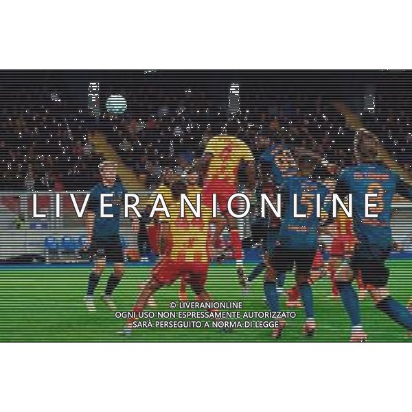 TVEM October 28, 2025 Lecce, Italy - US Lecce vs SSC Napoli - Italian soccer serie A 2025/26 - Via Del Mare Stadium. In the pic: Frank Anguissa of SSC Napoli scores a goal of 0-1 ©TVEM Emmanuele Mastrodonato - AGENZIA ALDO LIVERANI SAS