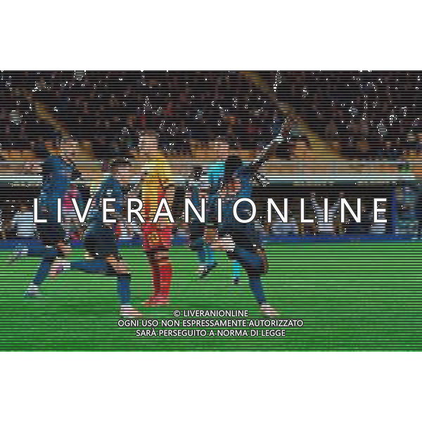 TVEM October 28, 2025 Lecce, Italy - US Lecce vs SSC Napoli - Italian soccer serie A 2025/26 - Via Del Mare Stadium. In the pic: Frank Anguissa of SSC Napoli celebrates after scoring a goal ©TVEM Emmanuele Mastrodonato - AGENZIA ALDO LIVERANI SAS