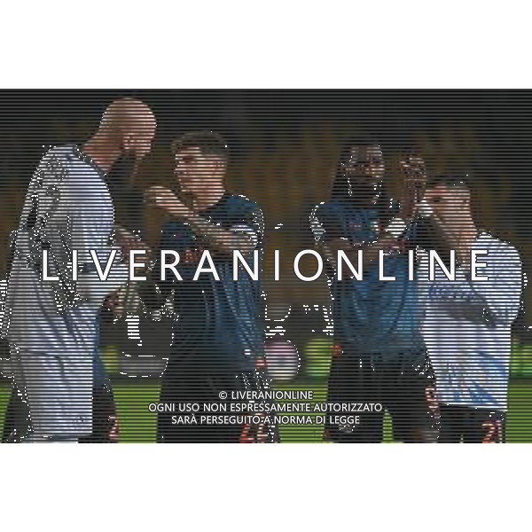 TVPG US Lecce vs SSC Napoli nella foto Esultanza dopo la vittoria Vanja Milinkovic-Savic (SSC Napoli), Giovanni Di Lorenzo (SSC Napoli) e Frank Anguissa (SSC Napoli) Lecce (ITA) 28-10 -2025 Stadio “E. Giardiniero” Via del Mare - Nona Giornata Serie A EniLive 2025/26 ©TVPG Golia - AGENZIA ALDO LIVERANI SAS