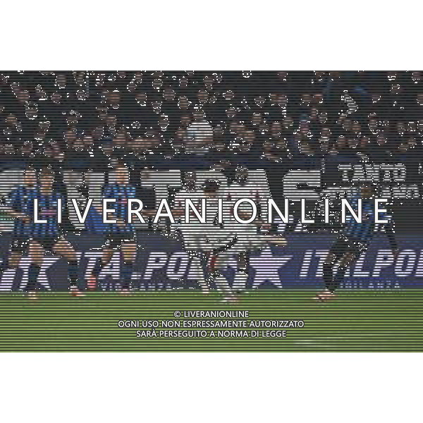 Atalanta vs Milan nella foto Samuele Ricci (Milan) segna il gol dell\'1 a 0 Bergamo 28-10-2025 New Balance Arena - Stadio di Bergamo Atalanta vs Milan Campionato Serie A Enilive - 9a giornata foto Roberto Garavaglia/Agenzia Aldo Liverani sas