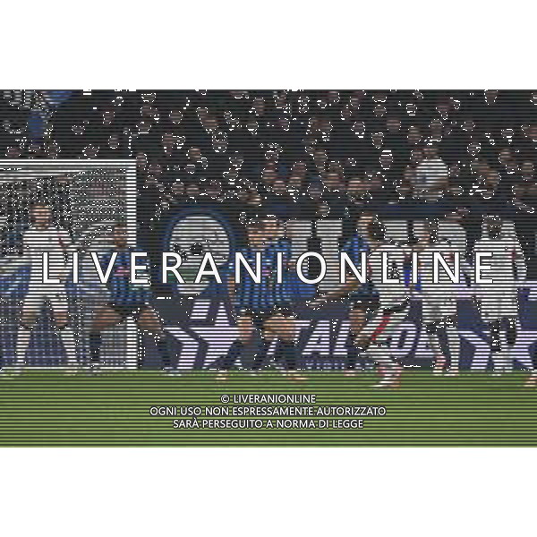 Atalanta vs Milan nella foto Samuele Ricci (Milan) segna il gol dell\'1 a 0 Bergamo 28-10-2025 New Balance Arena - Stadio di Bergamo Atalanta vs Milan Campionato Serie A Enilive - 9a giornata foto Roberto Garavaglia/Agenzia Aldo Liverani sas