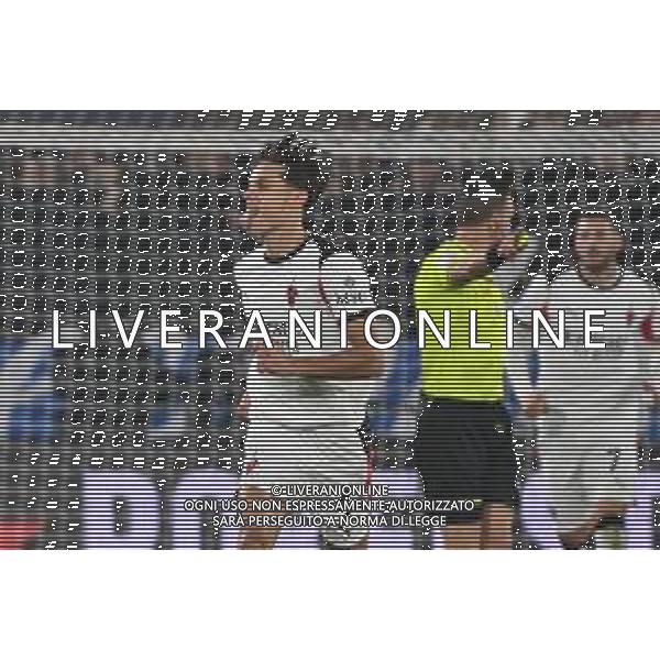 Atalanta vs Milan nella foto Samuele Ricci (Milan) esultanza dopo il gol dell\'1 a 0 Bergamo 28-10-2025 New Balance Arena - Stadio di Bergamo Atalanta vs Milan Campionato Serie A Enilive - 9a giornata foto Roberto Garavaglia/Agenzia Aldo Liverani sas