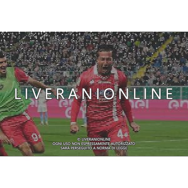 Palermo, Italia, 28 ottobre 2025. Stadio Renzo Barbera, Palermo vs Monza, match valido per il campionato di Serie B 2025/2026. Nella foto: Esultanza Armando Izzo (Monza) ©FEDERICO SERRA - AGENZIA ALDO LIVERANI SAS