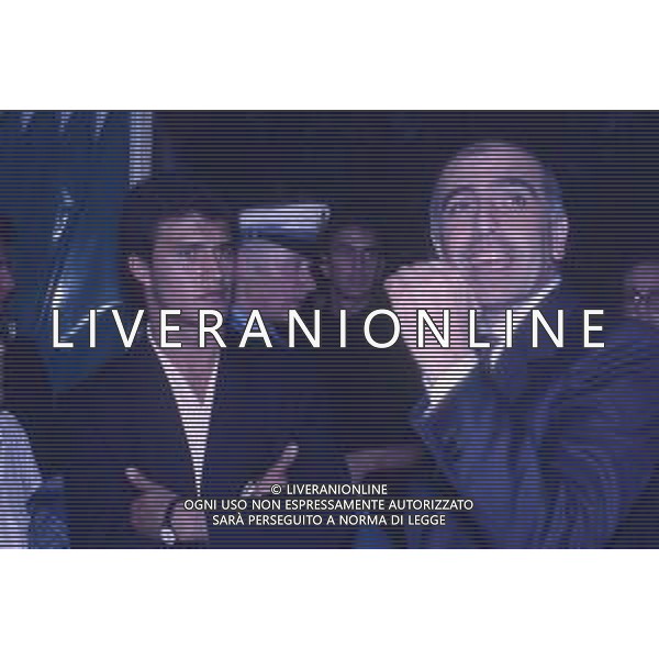 DIAP-RETROSPETTIVA ADRIANO GALLIANI AMMINISTRATORE DELEGATO AC MILAN NELLA FOTO ADRIANO GALLIANI CON CLUDIO BORGHI AG ALDO LIVERANI SAS