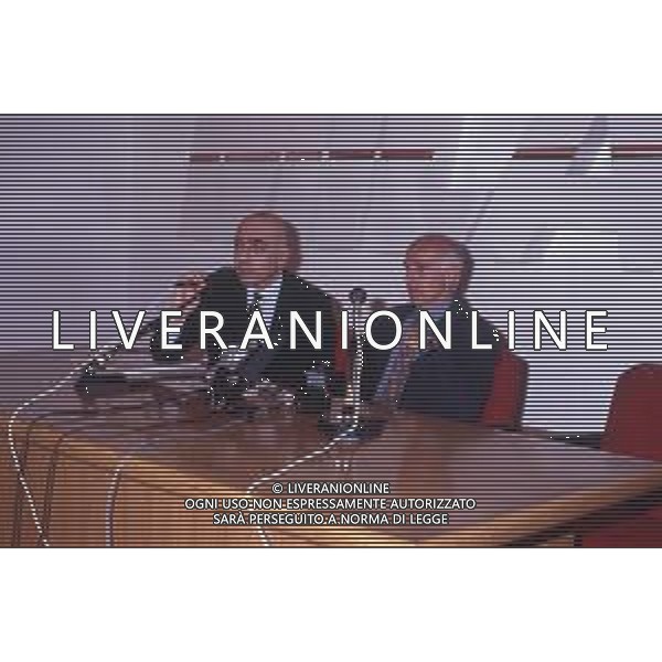 DIAP-RETROSPETTIVA ADRIANO GALLIANI AMMINISTRATORE DELEGATO AC MILAN NELLA FOTO ADRIANO GALLIANI CON ARRIGO SACCHI AG ALDO LIVERANI SAS