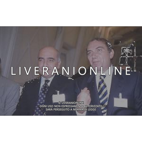 DIAP-RETROSPETTIVA ADRIANO GALLIANI AMMINISTRATORE DELEGATO AC MILAN NELLA FOTO ADRIANO GALLIANI CON ERNESTO PELLEGRINI AG ALDO LIVERANI SAS