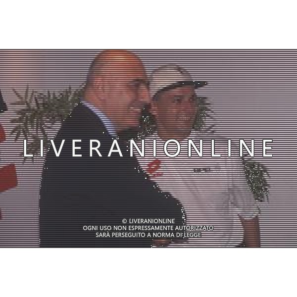DIAP-RETROSPETTIVA ADRIANO GALLIANI AMMINISTRATORE DELEGATO AC MILAN NELLA FOTO ADRIANO GALLIANI CON ROBERTO BAGGIO AG ALDO LIVERANI SAS