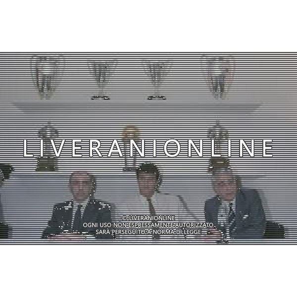 DIAP-RETROSPETTIVA ADRIANO GALLIANI AMMINISTRATORE DELEGATO AC MILAN NELLA FOTO ADRIANO GALLIANI CON CLAUDIO BORGHI AG ALDO LIVERANI SAS