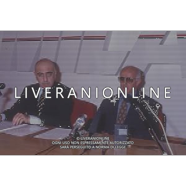 DIAP-RETROSPETTIVA ADRIANO GALLIANI AMMINISTRATORE DELEGATO AC MILAN NELLA FOTO ADRIANO GALLIANI CON ARRIGO SACCHI AG ALDO LIVERANI SAS