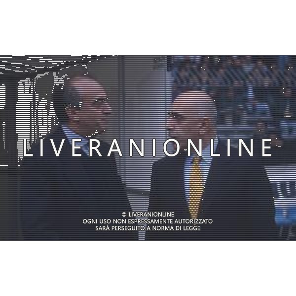 DIAP-RETROSPETTIVA ADRIANO GALLIANI AMMINISTRATORE DELEGATO AC MILAN NELLA FOTO ADRIANO GALLIANI CON ANTONIO GIRAUDO AG ALDO LIVERANI SAS