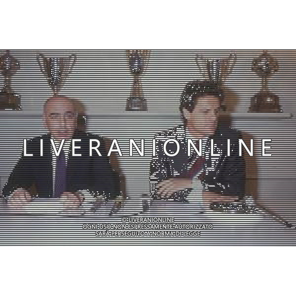 DIAP-RETROSPETTIVA ADRIANO GALLIANI AMMINISTRATORE DELEGATO AC MILAN NELLA FOTO ADRIANO GALLIANI CON FABIO CAPELLO AG ALDO LIVERANI SAS