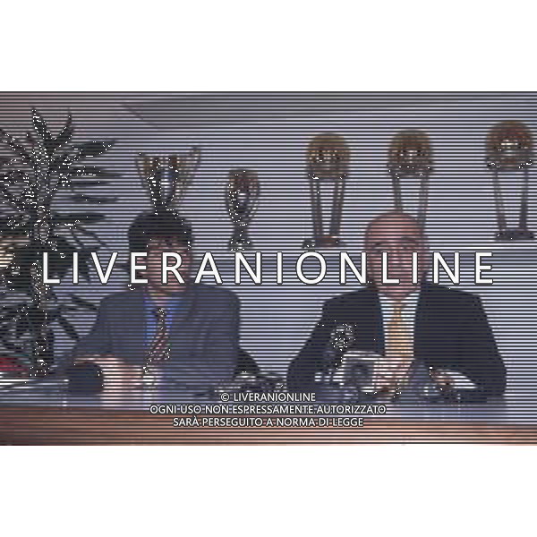 DIAP-RETROSPETTIVA ADRIANO GALLIANI AMMINISTRATORE DELEGATO AC MILAN NELLA FOTO ADRIANO GALLIANI CON ALESSANDRO MELLI AG ALDO LIVERANI SAS