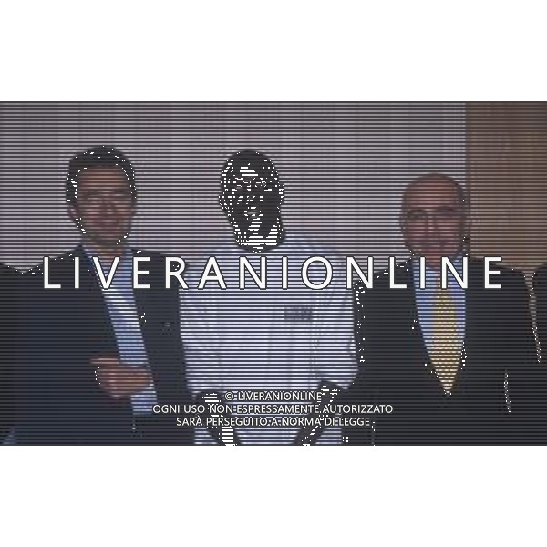 DIAP-RETROSPETTIVA ADRIANO GALLIANI AMMINISTRATORE DELEGATO AC MILAN NELLA FOTO ADRIANO GALLIANI CON GEORGE WEAH AG ALDO LIVERANI SAS