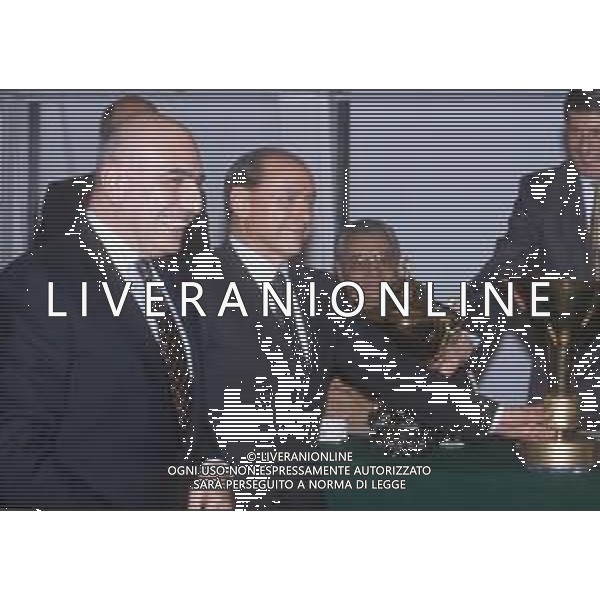 DIAP-RETROSPETTIVA ADRIANO GALLIANI AMMINISTRATORE DELEGATO AC MILAN NELLA FOTO ADRIANO GALLIANI CON SILVIO BERLUSCONI AG ALDO LIVERANI SAS