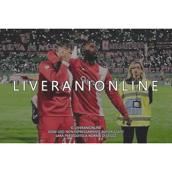 Palermo, Italia, 28 ottobre 2025. Stadio Renzo Barbera, Palermo vs Monza, match valido per il campionato di Serie B 2025/2026. Nella foto: Festeggiamenti Monza a fine gara ©FEDERICO SERRA - AGENZIA ALDO LIVERANI SAS