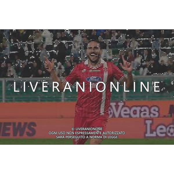 Palermo, Italia, 28 ottobre 2025. Stadio Renzo Barbera, Palermo vs Monza, match valido per il campionato di Serie B 2025/2026. Nella foto: esultanza Paulo Azzi (Monza) ©FEDERICO SERRA - AGENZIA ALDO LIVERANI SAS