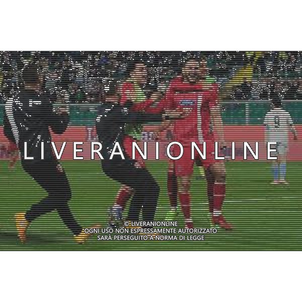 Palermo, Italia, 28 ottobre 2025. Stadio Renzo Barbera, Palermo vs Monza, match valido per il campionato di Serie B 2025/2026. Nella foto: esultanza Paulo Azzi (Monza) ©FEDERICO SERRA - AGENZIA ALDO LIVERANI SAS