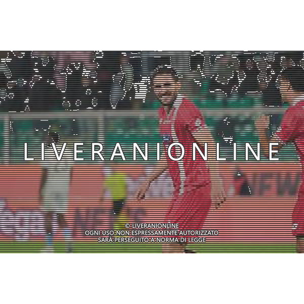 Palermo, Italia, 28 ottobre 2025. Stadio Renzo Barbera, Palermo vs Monza, match valido per il campionato di Serie B 2025/2026. Nella foto: esultanza Paulo Azzi (Monza) ©FEDERICO SERRA - AGENZIA ALDO LIVERANI SAS