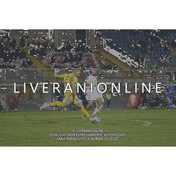 28 10 2025. Stadio Sandro Cabassi. Carpi - Union Brescia. Rinvio Luca Liverani 1. ©Francesco Casadei/Agenzia Aldo Liverani