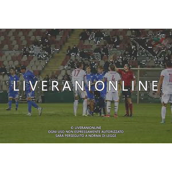 28 10 2025. Stadio Sandro Cabassi. Carpi - Union Brescia. Cartellino giallo3. ©Francesco Casadei/Agenzia Aldo Liverani