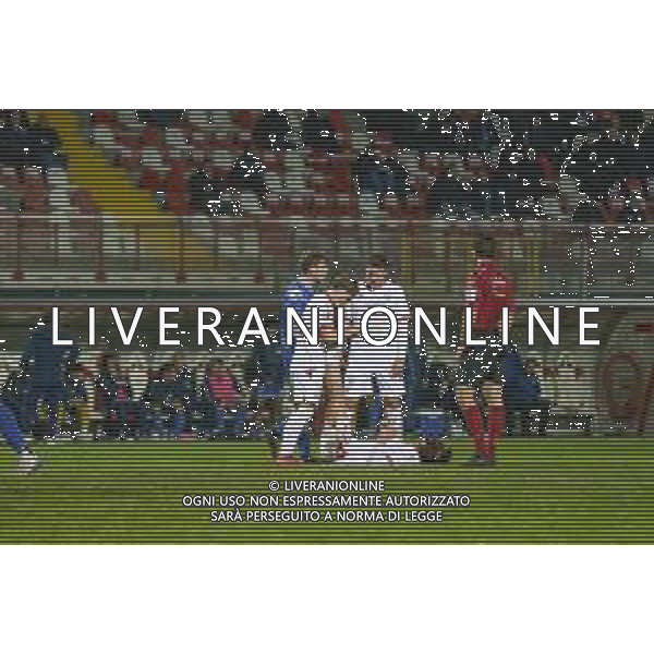 28 10 2025. Stadio Sandro Cabassi. Carpi - Union Brescia. Crampi Andrea Pitti 33. ©Francesco Casadei/Agenzia Aldo Liverani