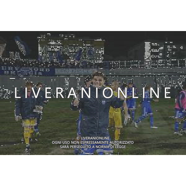 28 10 2025. Stadio Sandro Cabassi. Carpi - Union Brescia. Emozione di Valente autore del gol vittoria. ©Francesco Casadei/Agenzia Aldo Liverani