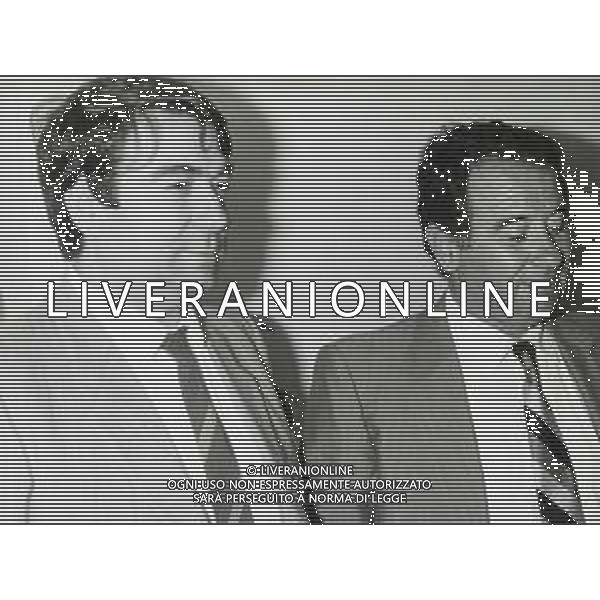 ST-RETROSPETTIVA ALDO SPINELLI PRESIDENTE GENOA CALCIO NELLA FOTO ALDO SPINELLI PRESIDENTE DEL GENOA CALCIO CON RENZO FOSSATI AG ALDO LIVERANI SAS