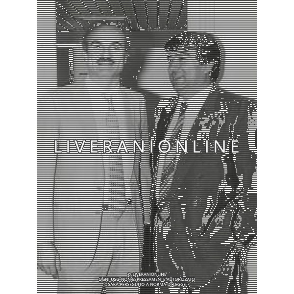 ST-RETROSPETTIVA ALDO SPINELLI PRESIDENTE GENOA CALCIO NELLA FOTO ALDO SPINELLI PRESIDENTE DEL GENOA CALCIO CON SANDRO MAZZOLA AG ALDO LIVERANI SAS