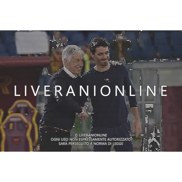 Roma vs Parma Campionato Serie A Enilive - 9 Giornata Stadio Olimpico - Roma 29-10-2025 nella foto Gian Piero gasperini e Carlos Cuesta Foto Federico Gaetano - ag Aldo liverani