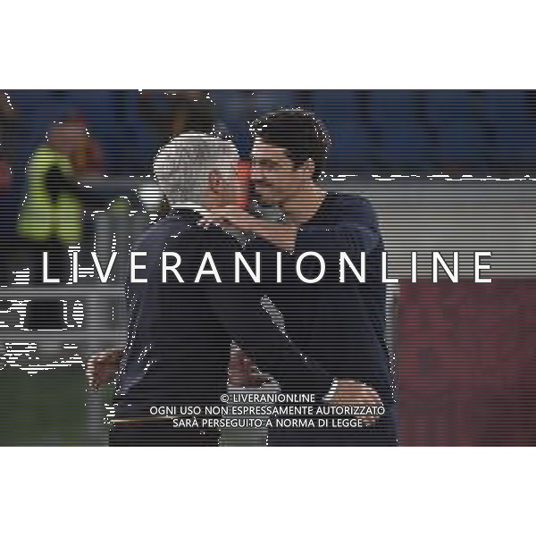 Roma vs Parma Campionato Serie A Enilive - 9 Giornata Stadio Olimpico - Roma 29-10-2025 nella foto Gasperini e Cuesta Foto Federico Gaetano - ag Aldo liverani