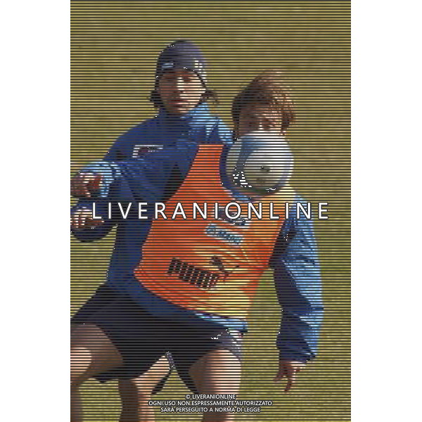 Coverciano (Fi) 28/02/2006 Ritiro e Allenamento della nazionale Italiana nella foto alberto gilardino e alessandro nesta ph gianni nucci/agenzia aldo liverani