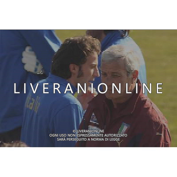 Coverciano (Fi) 28/02/2006 Ritiro e Allenamento della nazionale Italiana nella foto marcello lippi e alessandro del piero ph gianni nucci/agenzia aldo liverani