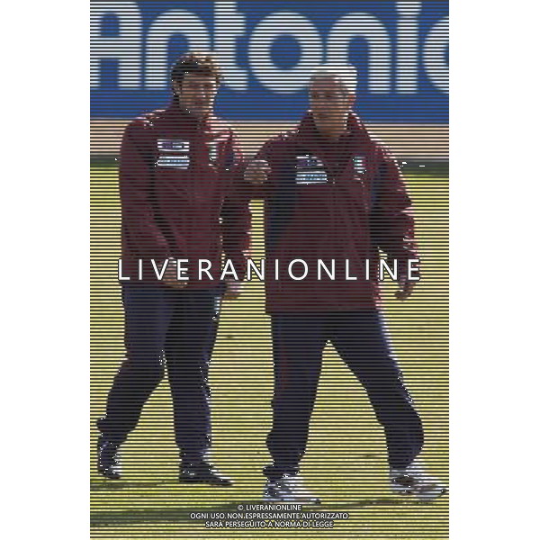 Coverciano (Fi) 28/02/2006 Ritiro e Allenamento della nazionale Italiana nella foto marcello lippi e ciro ferrara ph gianni nucci/agenzia aldo liverani