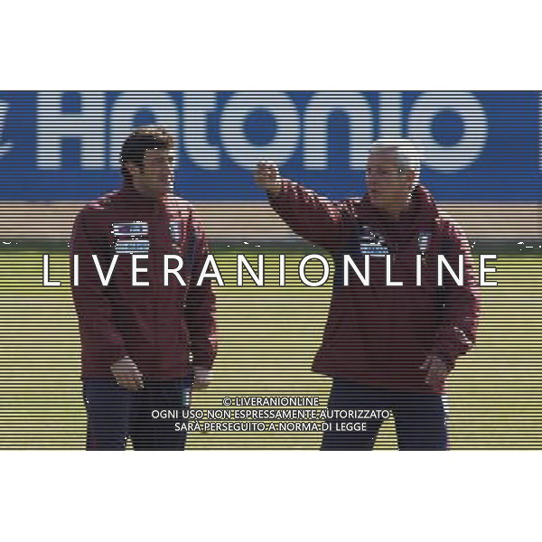 Coverciano (Fi) 28/02/2006 Ritiro e Allenamento della nazionale Italiana nella foto marcello lippi e ciro ferrara ph gianni nucci/agenzia aldo liverani