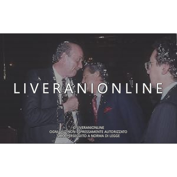 DIAP-RETROSPETTIVA PAOLO CASARIN DIRIGENTE ARBITRALE NELLA FOTO PAOLO CASARIN NELL\'ANNO 1993-1994 CON IL PRESIDENTE DELLA FIORENTINA CALCIO VITTOIRO CECCHI GORI A MILANO FESTA NATALIZIA LEGA CALCIO AG ALDO LIVERANI SAS