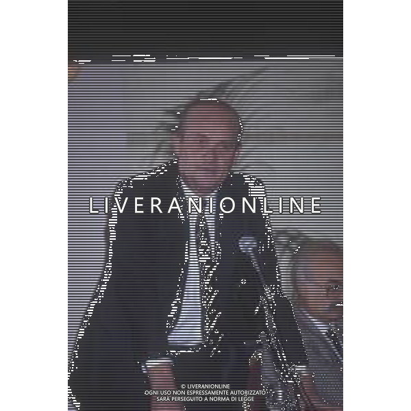 DIAP-RETROSPETTIVA PAOLO CASARIN DIRIGENTE ARBITRALE NELLA FOTO PAOLO CASARIN NELL\'ANNO 1993-1994 A MILANO FESTA NATALIZIA LEGA CALCIO AG ALDO LIVERANI SAS