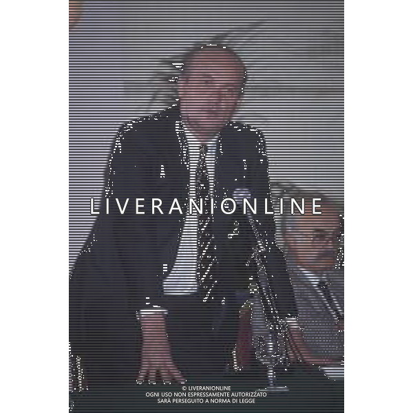 DIAP-RETROSPETTIVA PAOLO CASARIN DIRIGENTE ARBITRALE NELLA FOTO PAOLO CASARIN NELL\'ANNO 1993-1994 A MILANO FESTA NATALIZIA LEGA CALCIO AG ALDO LIVERANI SAS
