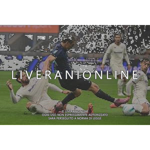 Inter vs Fiorentima nella foto Francesco Pio Esposito (Inter) occasione da gol Milano 29-10-2025 Stadio Giuseppe Meazza - San Siro Inter vs Fiorentina Campionato Serie A Enilive - 9a giornata foto Roberto Garavaglia/Agenzia Aldo Liverani sas