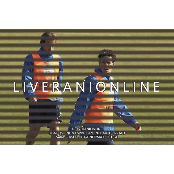 Coverciano (Fi) 28/02/2006 Ritiro e Allenamento della nazionale Italiana nella foto luca toni e alberto gilardino ph gianni nucci/agenzia aldo liverani