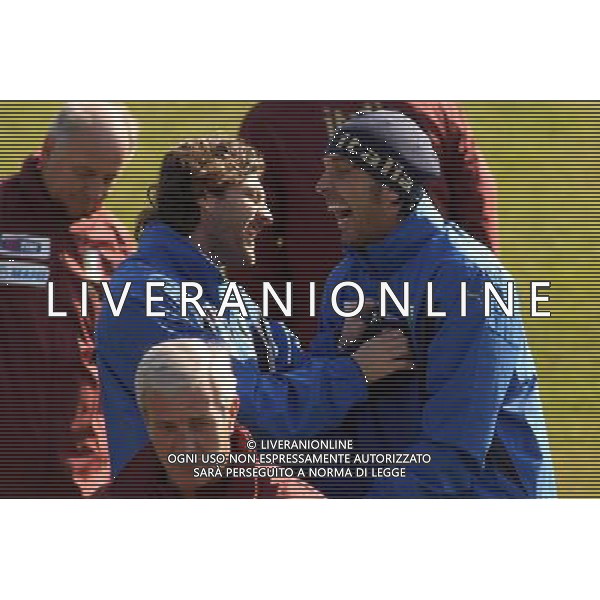 Coverciano (Fi) 28/02/2006 Ritiro e Allenamento della nazionale Italiana nella foto christian vieri con gianluigi buffon ph gianni nucci/agenzia aldo liverani