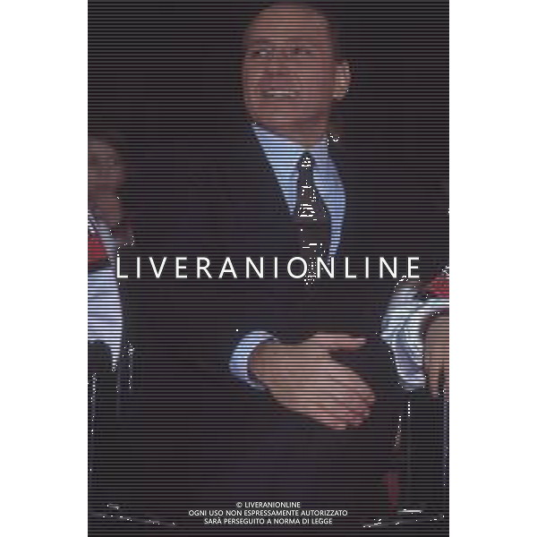 DIAP-RETROSPETTIVA SILVIO BERLUSCONI PRESIDNTE MILAN CALCIO E POLITICO NELLA FOTO SILVIO BERLUSCONI NELL\'ANNO 1993 AG ALDO LIVERANI SAS