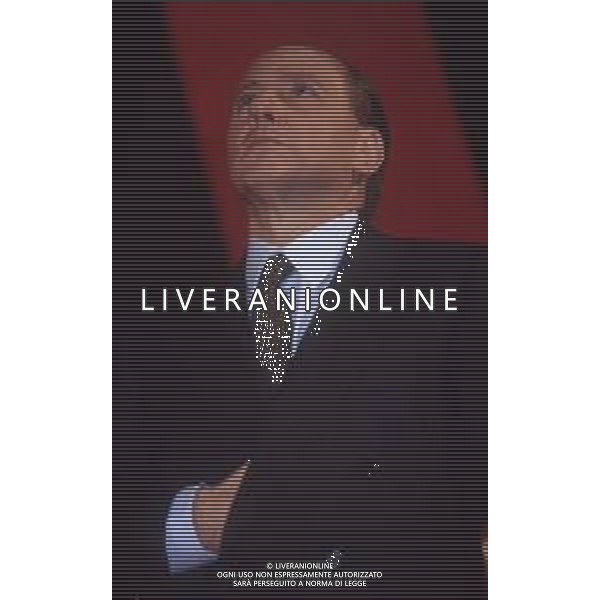 DIAP-RETROSPETTIVA SILVIO BERLUSCONI PRESIDNTE MILAN CALCIO E POLITICO NELLA FOTO SILVIO BERLUSCONI NELL\'ANNO 1993 AG ALDO LIVERANI SAS