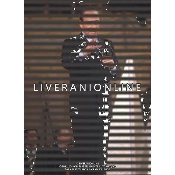 DIAP-RETROSPETTIVA SILVIO BERLUSCONI PRESIDNTE MILAN CALCIO E POLITICO NELLA FOTO SILVIO BERLUSCONI NELL\'ANNO 1993 AG ALDO LIVERANI SAS
