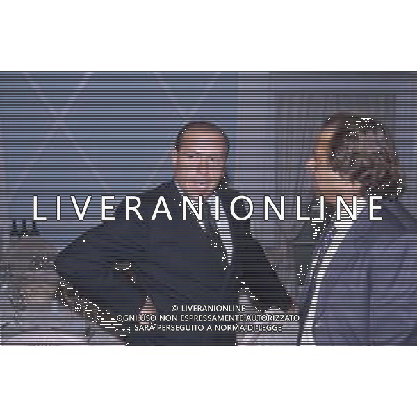DIAP-RETROSPETTIVA SILVIO BERLUSCONI PRESIDNTE MILAN CALCIO E POLITICO NELLA FOTO SILVIO BERLUSCONI NELL\'ANNO 1993 CON GINO CORIONI PRESIDENTE BRESCIA CALCIO AG ALDO LIVERANI SAS